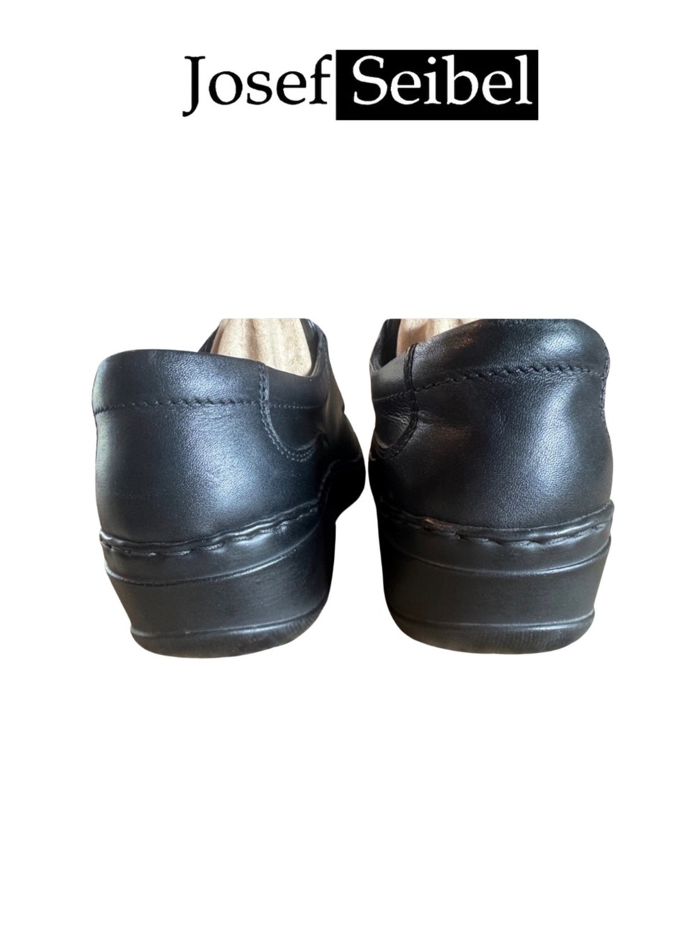 Josef Seibel Theresa Black Leather Velcro Shoes US 9 EU 39 shock absorb nursing - Picture 5 of 9
